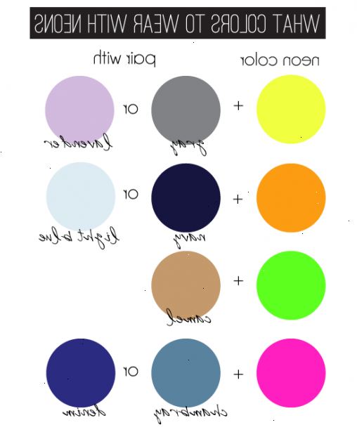 Hur man bär neonfärger
