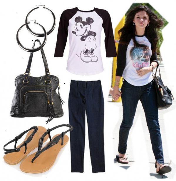 Hur man klär sig som Selena Gomez. Få ett par converse sneakers.
